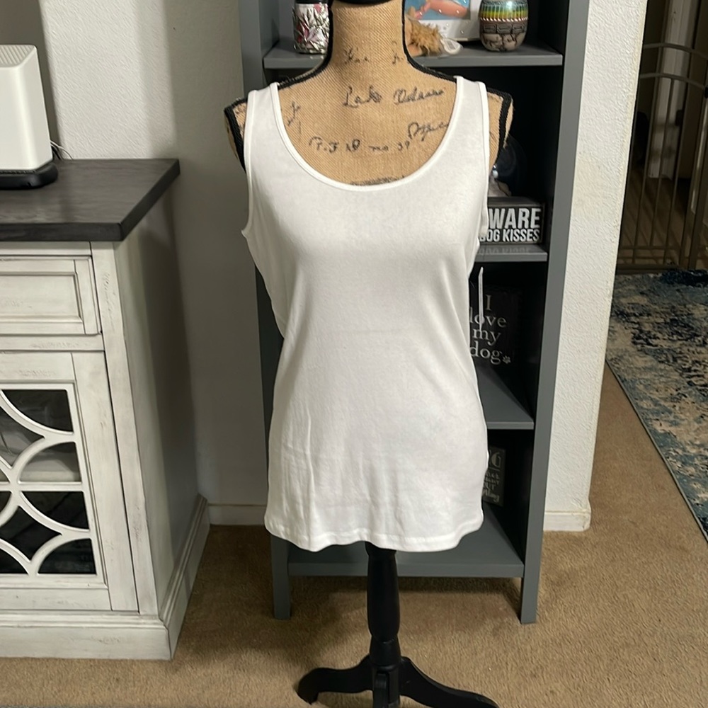 NWT white Sonoma tank top size L